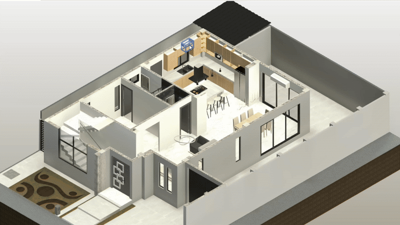 Render fotorrealista de proyecto arquitectónico